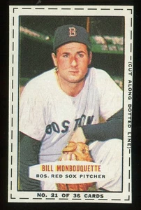 1963 Bazooka Reprint #21 Bill Monbouquette Boston Red Sox - Picture 1 of 2