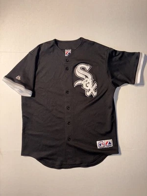 Camiseta deportiva de béisbol negra de colección Majestic Chicago White Sox años 90’s MLB para hombre mediana de EE. UU. Foto 1 de 4