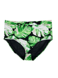 Swim By Cacique Lane Bryant Bikinihose grün Palmwedel Monstera Blatt Größe 24 - Bild 1 von 4