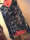 GORGEOUS RUFFLE FRILL BLOUSE 12 LEOPARD BLACK GREY PIRATE BEADS RIBBON SHEER NEW