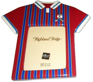 HIGHLAND RIDGE GOLF PHOTO FRAME by RUSS ~ Holds 3.5" x 5" Photo ~ Red - Picture 1 of 2