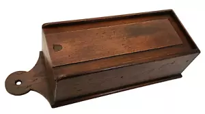 SCATOLA CANDELA da appendere, parete, noce massello, coperchio scorrevole pannello smussato, 15,5"t - Foto 1 di 13