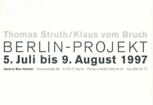 Tarjeta de invitación/Invitation Card: Thomas Struth/Klaus von Bruch BERLÍN - PROYECTO - Imagen 1 de 2