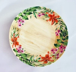 Tommy Bahama Melamina Foglie di Palma Grana Legno Set di 2 Insalatiere Nuove - Foto 1 di 3