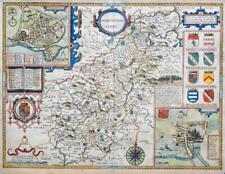 1627  Rare John Speed Map of NORTHAMPTONSHIRE by George Humble