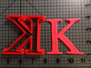 Griechischer Buchstabe Kappa Ausstecher - Bild 1 von 2
