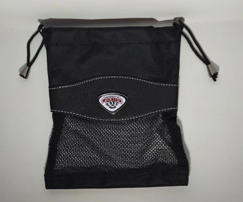 Wisconsin Badgers Alumni Valuables Bag ***NEW*** Leather & Mesh Material Cover