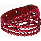 Swarovski Women's Wrap Bracelet Power Scarlet Red Fabric and Crystals 5543080