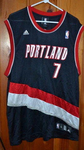 Adidas Portland Trail Blazers Brandon Roy #7 NBA Jersey Red L Black Basketball Cover