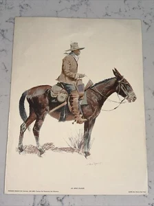 Army Packer Print by Frederic Remington Buckskins 1956 Penn Prints NY - Picture 1 of 4