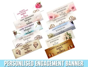 Personalised Engagement Banners Adult Party idea Decoration Gift 257 - Picture 1 of 11