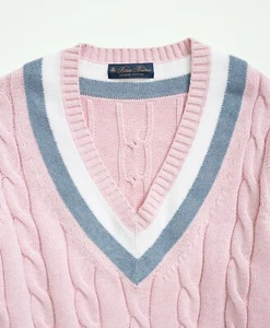 Brooks Brothers Pink Supima Cotton Tennis Sweater Size XL - Picture 1 of 4