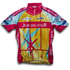 Retro 2000 Jean Delatour Biemme Team Cycling Jersey Top (Label: 5) 40-42" Chest