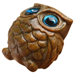 Owl Sculpture Ornaments Office Standing Bird Figurines Home Decor - Picture 1 of 6