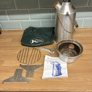 Vintage Kelly Kettle Base Camp Large Stove 2.5 Pint (1.4L ) Aluminium + Grill - Bild 1 von 20