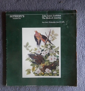 Sotheby's catalog, JOHN JAMES AUDUBON: THE BIRDS OF AMERICA June 23, 27 1984 GC - Imagen 1 de 7