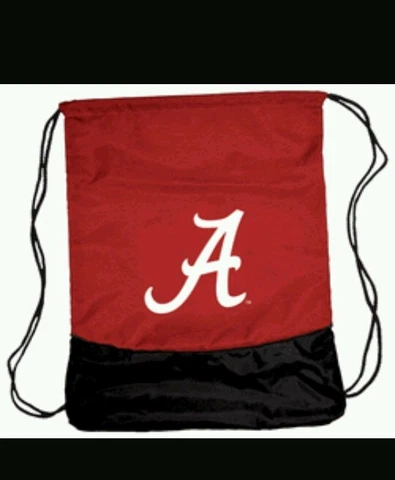 NIP ~ Alabama Crimson Tide FAMOUS 'A' LOGO  String back pack Game Day or Any day Cover