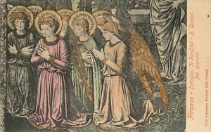 Postcard Religion Christian Angels in Adoration Benozzo Gozzoli Undivided - Picture 1 of 2