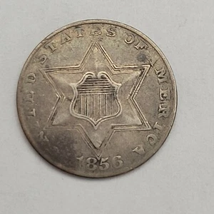 1856 3 cent silver - Picture 1 of 5