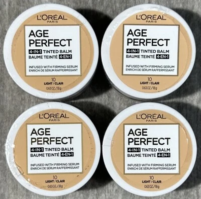L'Oreal Paris ~ Age Perfect 4 in 1 Tinted Balm ~ #10 Light ~ 4 Pack - Image 1 of 2