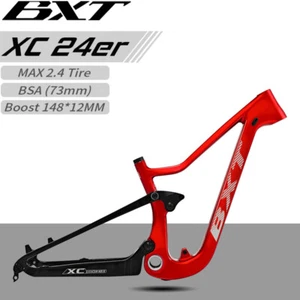 BXT T1000 Voll Kohlefaser Suspension Kinder 24er MTB Rahmen Mountain Bike Frame - Bild 1 von 31