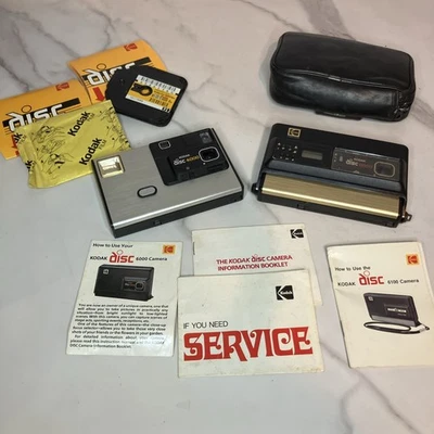 Lot 2 ~ 1980s Eastman Kodak Disc 4000 AND 8000 Cameras & Accessories - Untested - Image 1 of 4