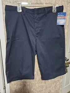 Dickies Boy's Blue Flat Front Classic Fit  Shorts Size 20 Husky Straight Leg NEW - Picture 1 of 5