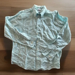 Brooks Brothers Baird Mcnutt Irish Linen Shirt Men’s Large Long Sleeve - Picture 1 of 6