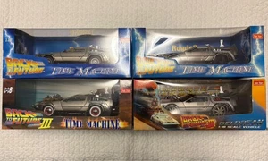 Sunstar 1/18 Back to the Future DeLorean Complete 4-Piece Set, Nearly Unused new - Picture 1 of 14