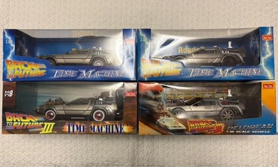 Sunstar 1/18 Back to the Future DeLorean Complete 4-Piece Set, Nearly Unused new - Image 1 of 4