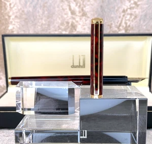Pluma Estilográfica Dunhill De Colección Gemline Acabado Laca Llama Roja Oro 14K Nuevo en Caja con Caja - Imagen 1 de 20