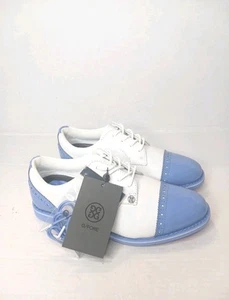 G/FORE Damen Cap Toe Gallivanter Golfschuhe Schneeweiß Vista Blau Größe 7,5 Neu - Bild 1 von 6