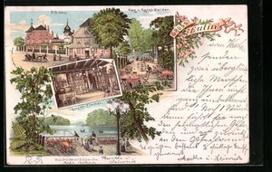Lithographie Eutin, 1896, Hotel Voss-Haus, Weg nach Agnes-Werder, Luisen-Zimmer - Picture 1 of 2