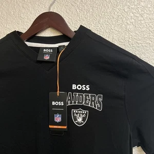 Nueva Camiseta BOSS x NFL Las Vegas Raiders Algodón Elástico - Negra 50504526 Para Hombre’s M - Imagen 1 de 16