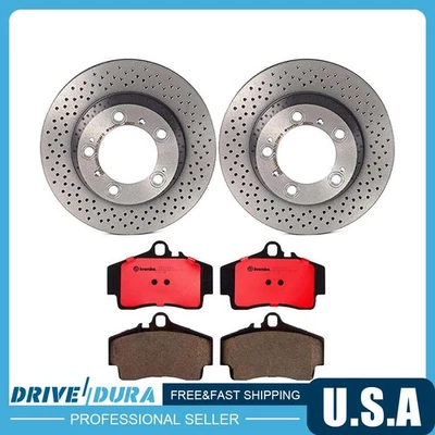 Rotores de freno de disco trasero Brembo pastillas de freno de cerámica para Porsche Boxster 2000-2012 Foto 1 de 4