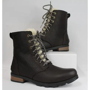 *NEW WITHOUT BOX* SOREL WOMEN'S EMELIE SHORT LACE COZY BOOT WATERPROOF - Picture 1 of 9
