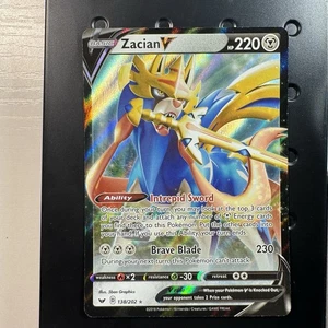 Zacian V138/202 2020 Sword & Shield Base set Ultra Rare Pokemon Card - Picture 1 of 2