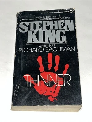 Vintage Stephen King Richard Bachman Paperback Thinner 1985 1st Signet Printing Foto 1 de 4