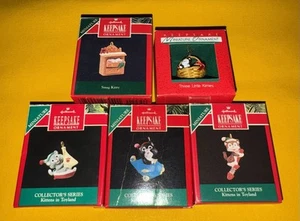 PUNZE LOT von 5 ANDENKEN SERIE MINI ORNAMENTE Kätzchen Katzen Kätzchen TK1 - Bild 1 von 4