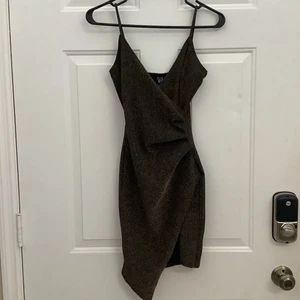 Mini Abito Windsor Glitter Moka Nero Piccolo Asimmetrico Nuovo con etichette - Foto 1 di 11