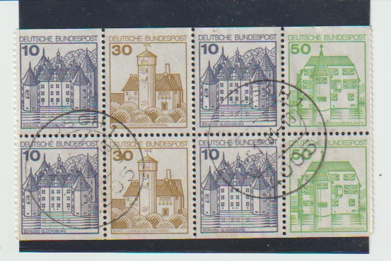 Germany  Scott #1231c Used Booklet Pane F/VF CV$6.50 - Image 1 of 1