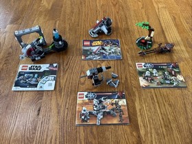 Lot Of 4 LEGO STAR WARS Battle Pack Sets: 9488, 9489, 75035, & 75246 - Read Desc