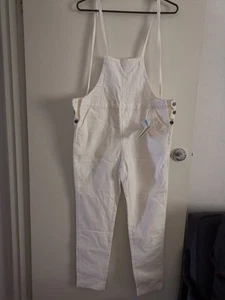 BNWT white overalls with adjustable shoulder string - Picture 1 of 3