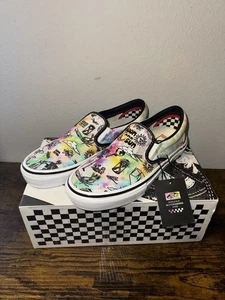 Vans Shroom Doom Mens Size 6.5 Womens 8 Skate Slip-On Shoes Moon Sun Trippy - Picture 1 of 7