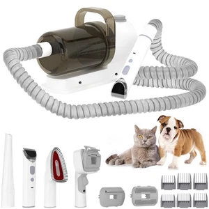 🐕🐈5 In 1 Pet Grooming Kit Vacuum Suction Professional Pet Hair Clipper - Picture 1 of 14