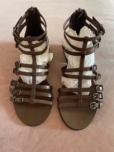 Crewcuts J Crew K1 Made In Italy Gladiator Sandals New In Box Leather Sole 1 - Picture 1 of 5
