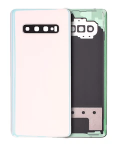 Back Cover Glass With Camera Lens Compatible For Samsung Galaxy S10 Plus (White) - Picture 1 of 3