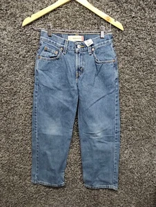 Levi 550 Jeans Boys 10 Reg 25x25 Blue Relaxed Fit Tapered Leg Casual Denim Pants - Picture 1 of 9