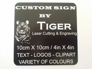 Custom Laser Engraved Sign -10cm x 10cm / 4inches x 4inches TLC-051 - Foto 1 di 25