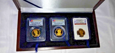 2015 年 S 版约翰·肯尼迪精制总统金币 1 美元 PCGS PR70 PF70 + 更多两个 — 第 1/4 张图片